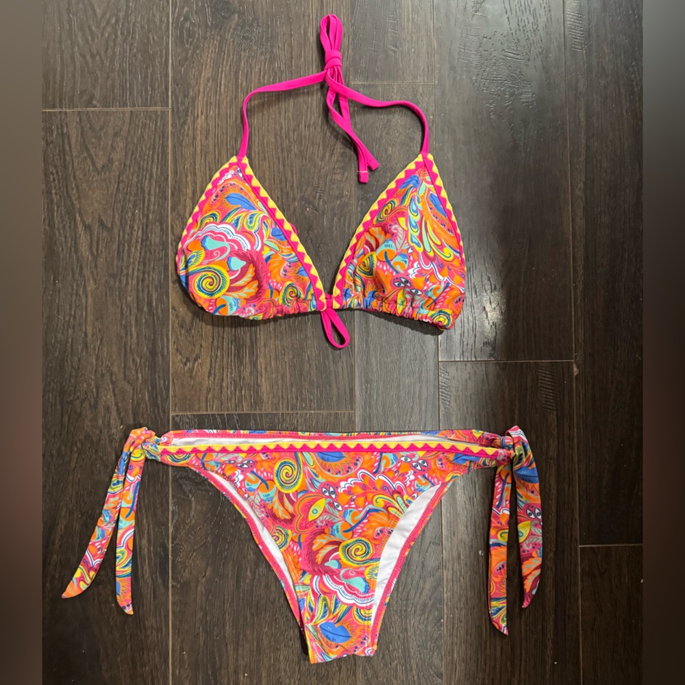 Unlisted Pink and Orange Paisley Bikini